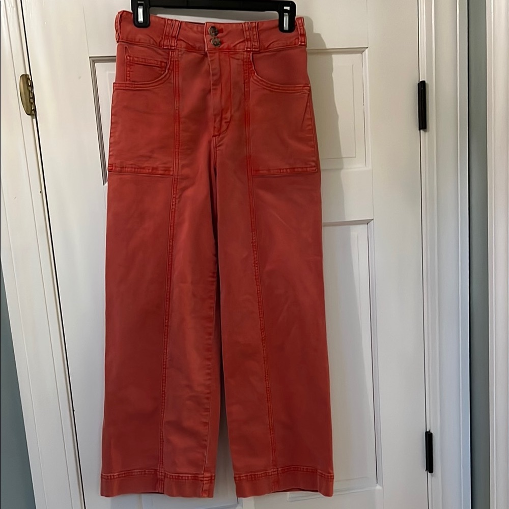 PILCRO Wide-Leg Chinos